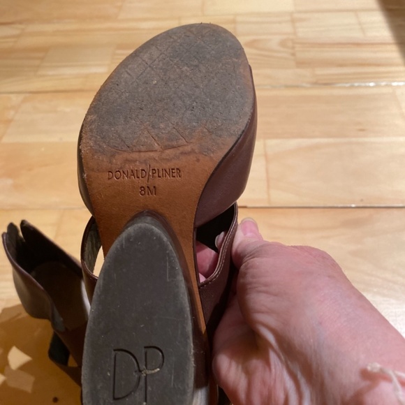 Brown leather wedges size 8 - Picture 4 of 12